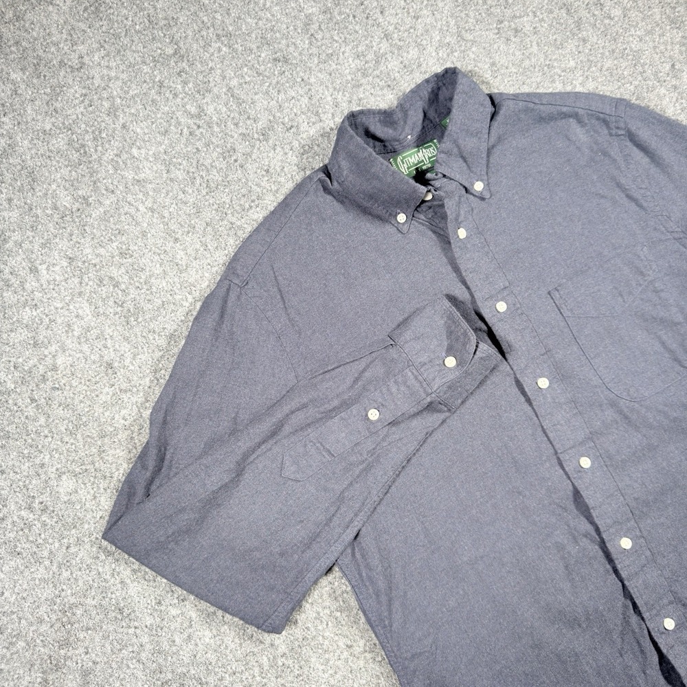 Gitman Bros Vintage Oxford Shirt Men's Medium Navy Blue 100% Cotton USA Made